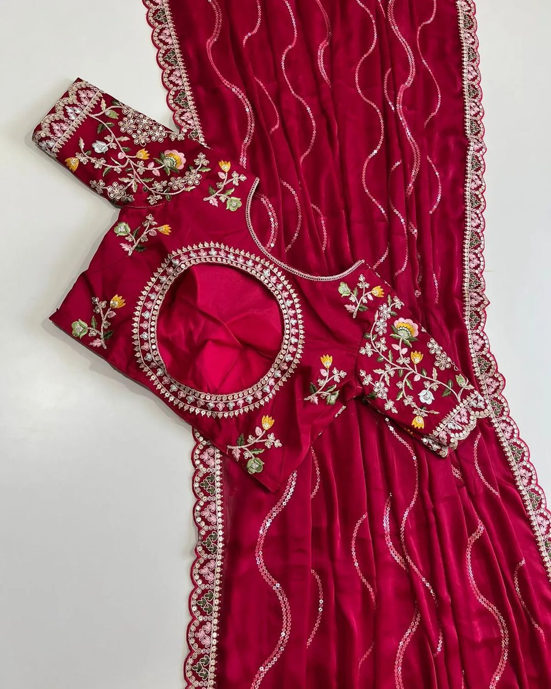 Blooming Rangoli Saree