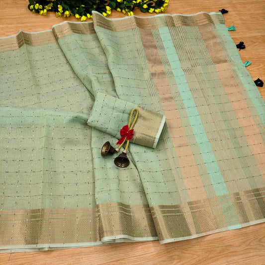 Linen Art Silk Weaving Saree