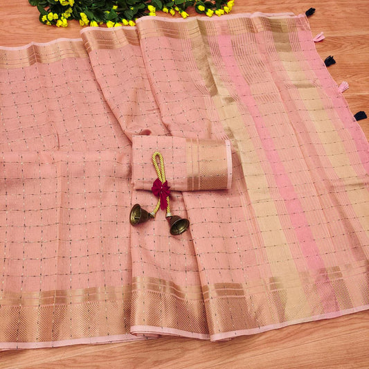 Linen Art Silk Weaving Saree