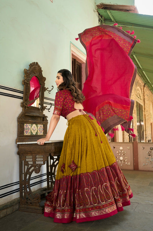 Tussar Silk Lehenga Choli