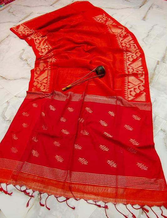 EXCLUSIVE LILEN KARAT JAMDANI SAREE