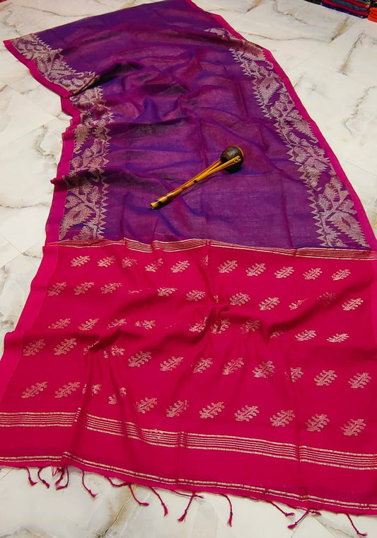 EXCLUSIVE LILEN KARAT JAMDANI SAREE