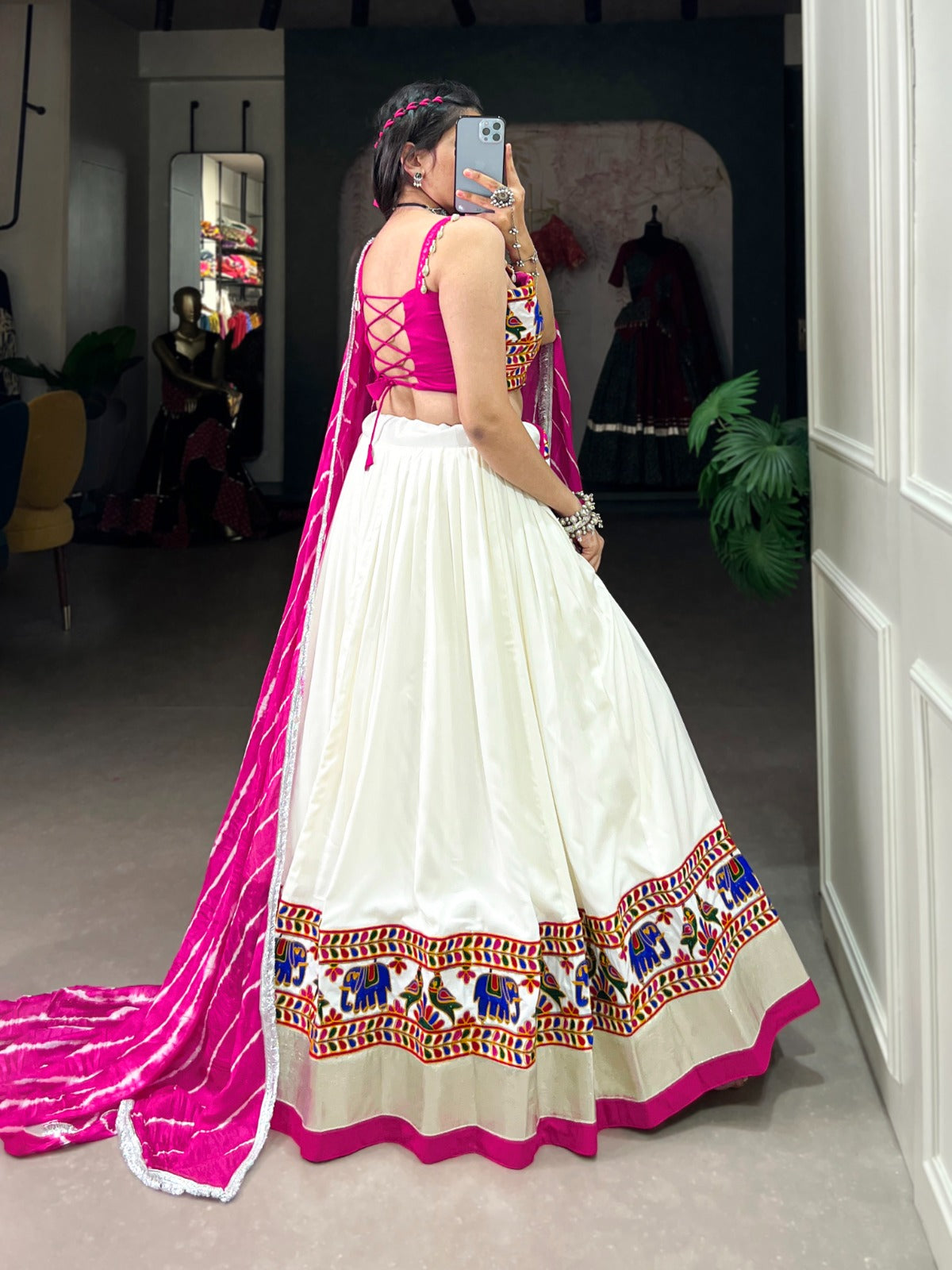 Navratri Collection Gamthi work Lehenga Choli