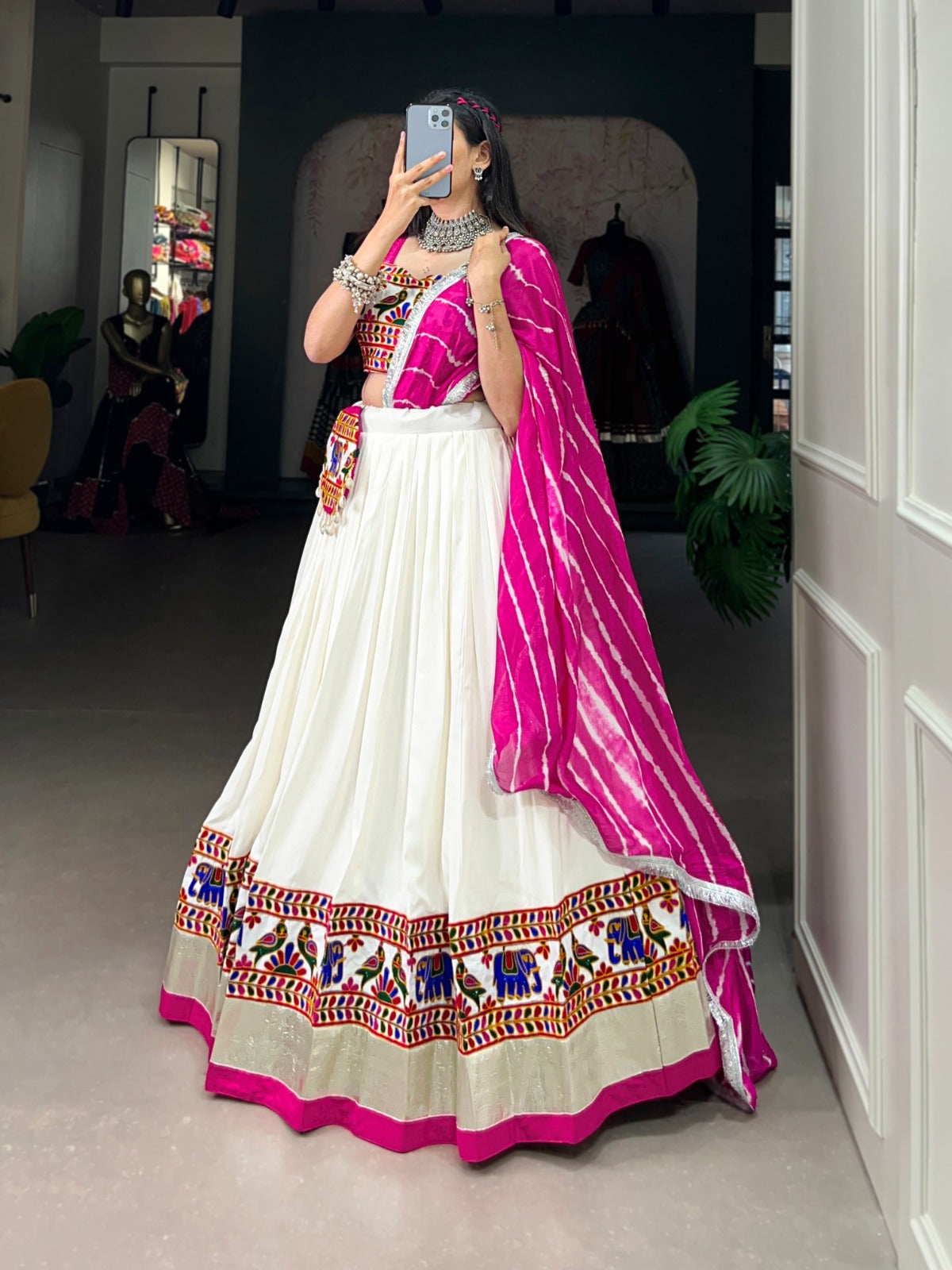 Navratri Collection Gamthi work Lehenga Choli