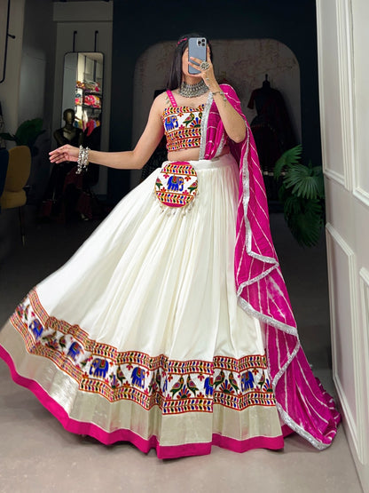 Navratri Collection Gamthi work Lehenga Choli