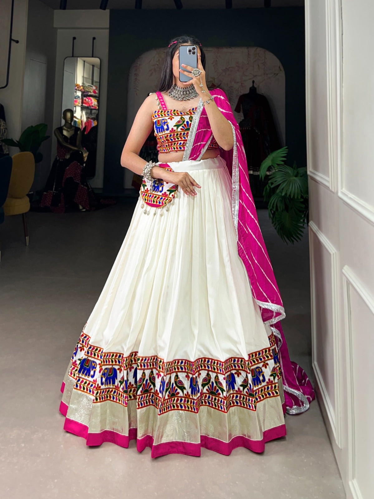 Navratri Collection Gamthi work Lehenga Choli