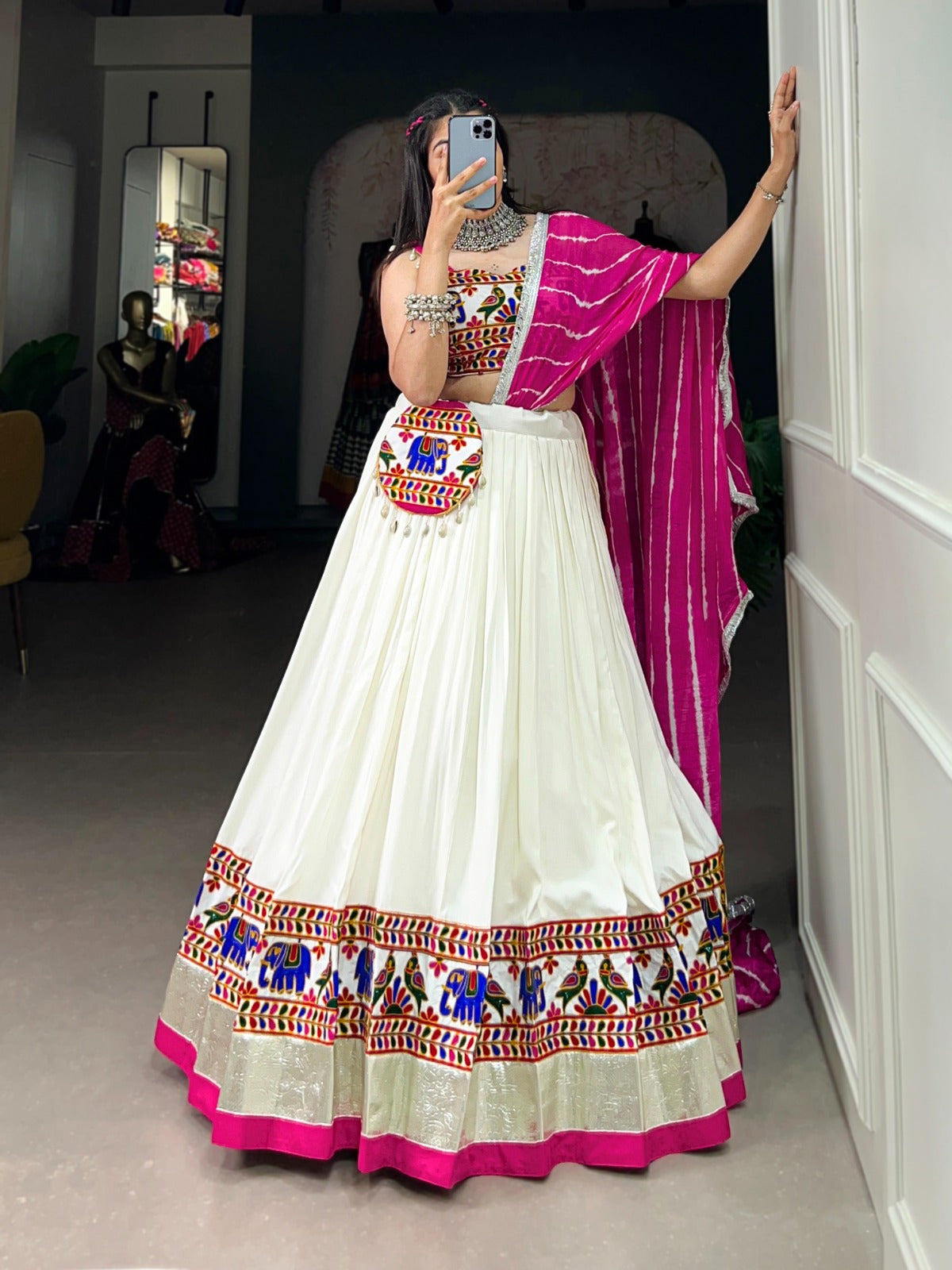 Navratri Collection Gamthi work Lehenga Choli