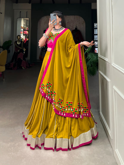 Navratri Collection Gamthi work Chaniya choli