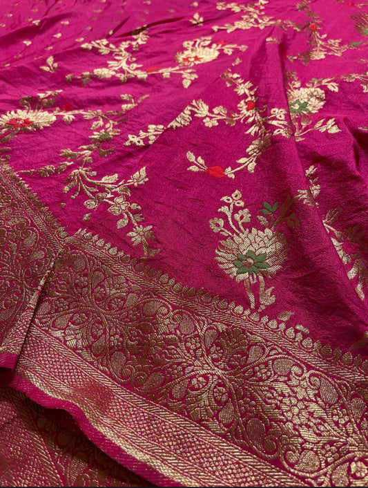 Pure Banarasi Khadi Georgette Silk saree