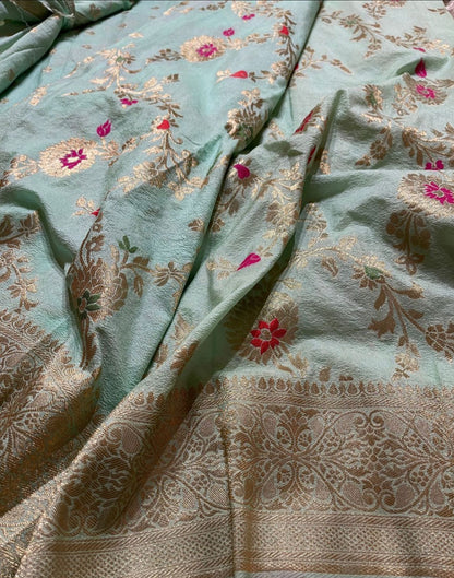 Pure Banarasi Khadi Georgette Silk saree