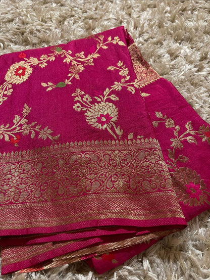 Pure Banarasi Khadi Georgette Silk saree