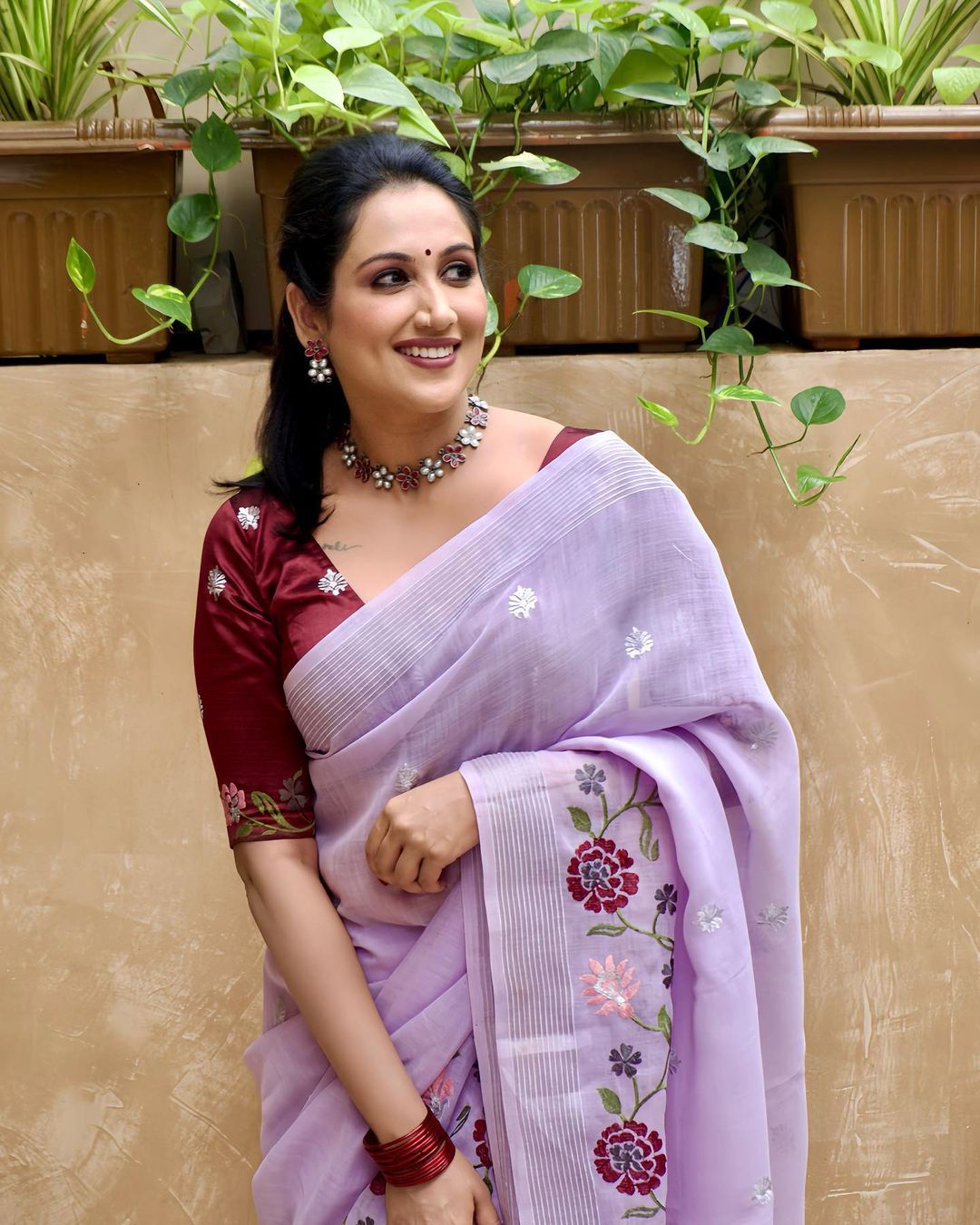 Linen Pattu Saree