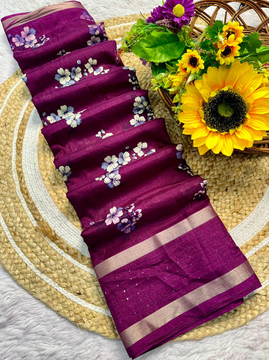 New Arrival: Original Super Dola Silk Saree with Heavy Jacquard Border