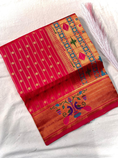 Premium Paithani Sarees: Pure Soft Silk with Rich Weaving